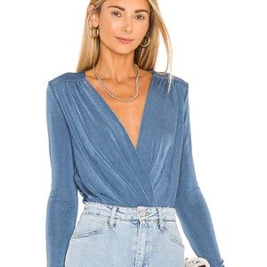 Free People Revolve Turnt Bodysuit in Copenhagen Blue